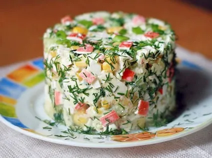Крабовий салат з рисом