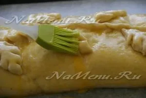 Кулеб'яка з м'ясом і картоплею, рецепт з фото (жовток) Кулеб'яка з м'ясом і картоплею, рецепт з фото