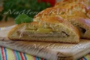 Кулеб'яка з м'ясом і картоплею, рецепт з фото (цукор) Кулеб'яка з м'ясом і картоплею, рецепт з фото