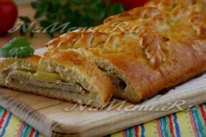 Кулеб'яка з м'ясом і картоплею, рецепт з фото (жовток) Кулеб'яка з м'ясом і картоплею, рецепт з фото