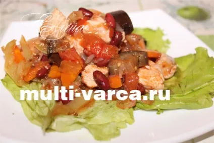Курка з квасолею і овочами в мультиварці (овочами) Курка з квасолею і овочами в мультиварці