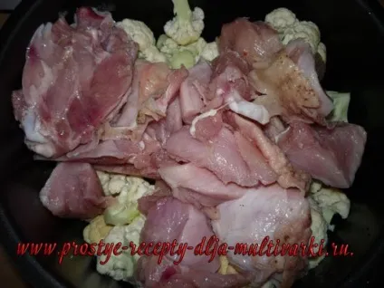 Курка з кольоровою капустою в мультиварці (капустою) Курка з кольоровою капустою в мультиварці