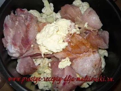 Курка з кольоровою капустою в мультиварці (мультиварці) Курка з кольоровою капустою в мультиварці