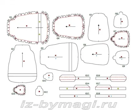 Модель вертольота з паперу - Схема для склеювання (модель) Модель вертольота з паперу - Схема для склеювання