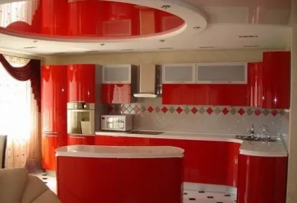 Натяжні стелі для кухні (16 фото) (стелі) Натяжні стелі для кухні (16 фото)