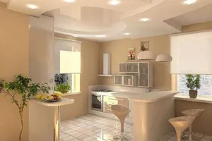 Натяжні стелі на кухню фото дизайн 6 м2, 9 кв