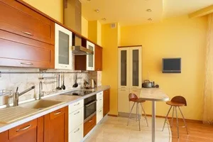Натяжні стелі на кухню фото дизайн 6 м2, 9 кв
