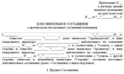 Невіддільне поліпшення орендованого майна (орендованого) Невіддільне поліпшення орендованого майна