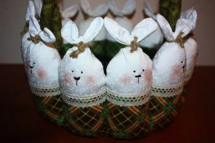 Великодній кошик з зайцями - ярмарок майстрів - ручна робота, handmade (кошик) Великодній кошик з зайцями - ярмарок майстрів - ручна робота, handmade