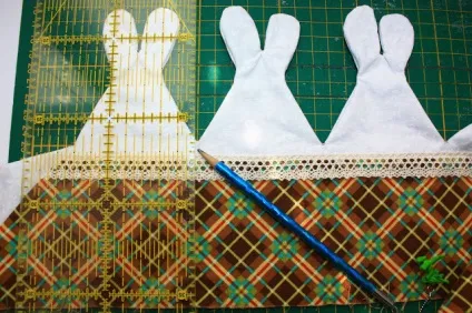 Великодній кошик з зайцями - ярмарок майстрів - ручна робота, handmade (тканина бавовна) Великодній кошик з зайцями - ярмарок майстрів - ручна робота, handmade