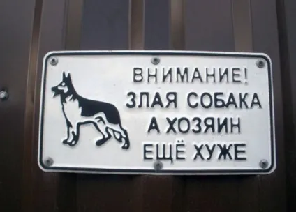 Обережно злий собака 20 забавних табличок (собака) Обережно злий собака 20 забавних табличок