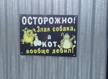 Обережно злий собака 20 забавних табличок (зла) Обережно злий собака 20 забавних табличок