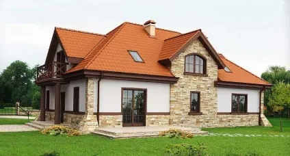 Оздоблення фасадів будинків з піноблоків різними облицювальними матеріалами (фасадів будинків піноблоків) Оздоблення фасадів будинків з піноблоків різними облицювальними матеріалами