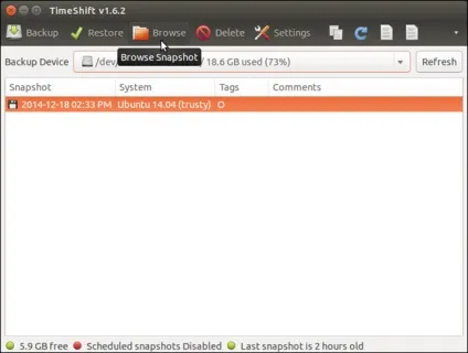 Відкат системи ubuntu, losst