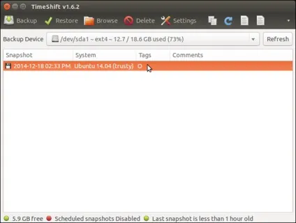 Відкат системи ubuntu, losst