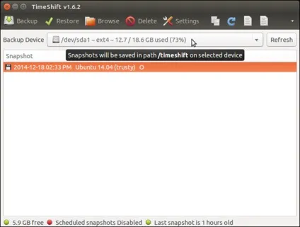 Відкат системи ubuntu, losst