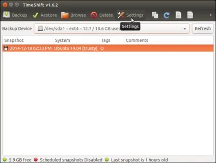 Відкат системи ubuntu, losst
