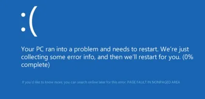 Page fault in nonpaged area windows 10 як виправити помилку (area) Page fault in nonpaged area windows 10 як виправити помилку