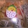Виріб до великодня-листівка «вилупилося курча» в підготовчій групі