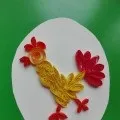 Виріб до великодня-листівка «вилупилося курча» в підготовчій групі