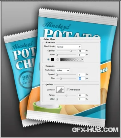 Photoshop створюємо дизайн упаковки картопляних чіпсів (упаковки) Photoshop створюємо дизайн упаковки картопляних чіпсів