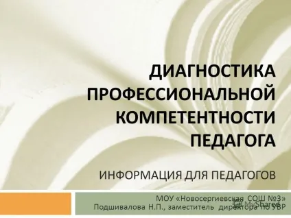 Презентація на тему діагностика професійної компетентності педагога інформація для педагогів (професійної) Презентація на тему діагностика професійної компетентності педагога інформація для педагогів