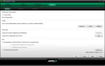 Програма amd overdrive розгін процесора, проблеми з комп'ютером