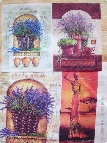 Роздруківка на серветці, країна майстрів (декор предметів) Роздруківка на серветці, країна майстрів