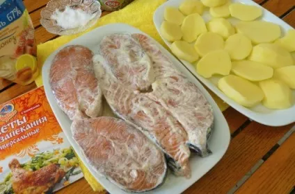 Рецепт сьомга з картоплею в рукаві покроковий з фотографіями (сьомга) Рецепт сьомга з картоплею в рукаві покроковий з фотографіями