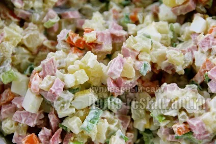 Рецепт олів'є з ковбасою і солоними огірками (олів'є) Рецепт олів'є з ковбасою і солоними огірками