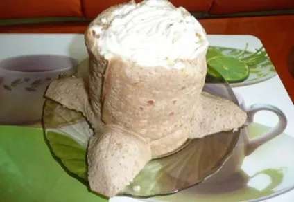 Рецепт салату з млинців з копченою куркою (млинців) Рецепт салату з млинців з копченою куркою
