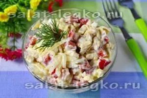 Салат з куркою і болгарським перцем (рецепт) Салат з куркою і болгарським перцем