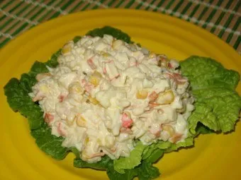 Російська класика »весняний салат з крабовими паличками (весняний) Російська класика »весняний салат з крабовими паличками