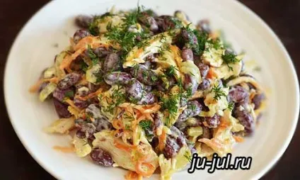 Салат з куркою, квасолею і печерицями, готуємо смачно