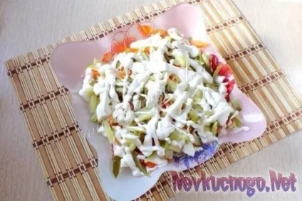 Салат мисливський з куркою, грибами і огірків - рецепт з фото крок за кроком