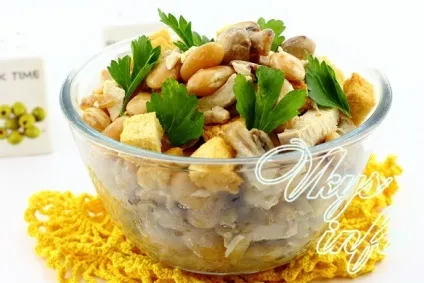 Салат з куркою, печерицями та квасолею - смачні рецепти (куркою) Салат з куркою, печерицями та квасолею - смачні рецепти