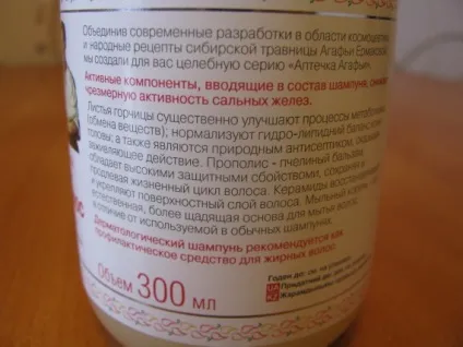 Шампуні серії «Аптечка Агафії» Дегтярний, проти випадіння волосся, для жирного волосся