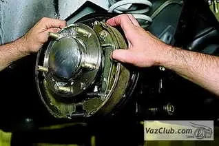 Зняття і установка задніх гальмівних колодок нива 2121, нива 2131