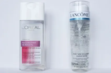 Порівняння міцелярних розчинів lancome і l oreal, beauty essence