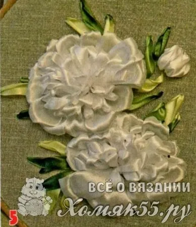 Покрокова інструкція вишивки півоній стрічками (вишивка стрічками) Покрокова інструкція вишивки півоній стрічками