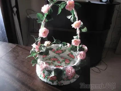 Весільна корзина з живими квітами, своїми (живими) Весільна корзина з живими квітами, своїми