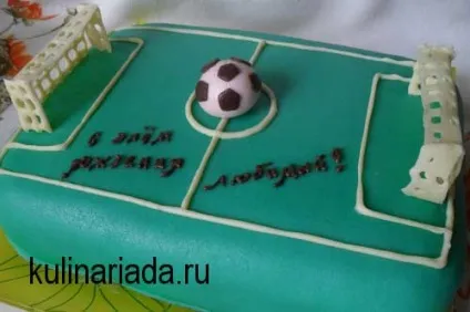 Торт футбольне поле фото рецепт кулінаріада (боки поверхню торта) Торт футбольне поле фото рецепт кулінаріада
