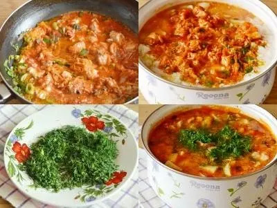 Тушкована картопля з тушонкою в каструлі (тушонкою) Тушкована картопля з тушонкою в каструлі