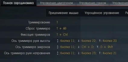 Тріммірованіе літаків в грі