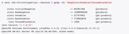 Дізнатися розмір java heap memory size