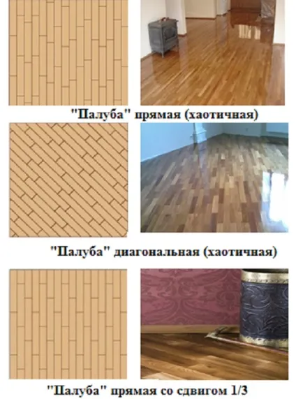 Варіанти укладання паркету палубна, по діагоналі, у розбіг, паркет ялинка проста і французька, (укладання) Варіанти укладання паркету палубна, по діагоналі, у розбіг, паркет ялинка проста і французька,