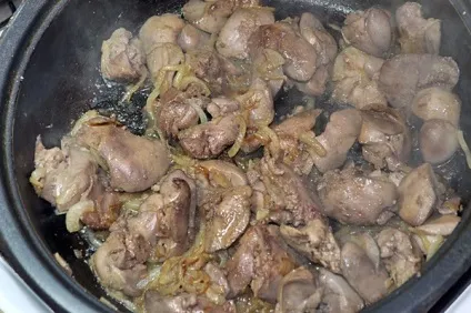 Смачна куряча печінка зі сметаною, смачні рецепти (смачна) Смачна куряча печінка зі сметаною, смачні рецепти