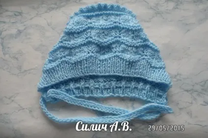 В'язаний чепчик для малюка спицями