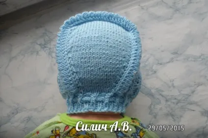 В'язаний чепчик для малюка спицями