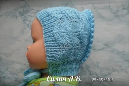 В'язаний чепчик для малюка спицями